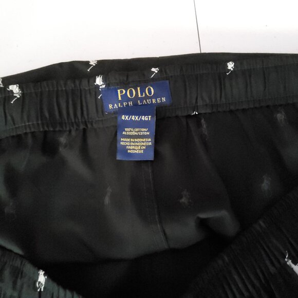 Polo Ralph Lauren womenPajama Pants Black With White Pony Print Size 4X 100% Cot - Picture 3 of 12